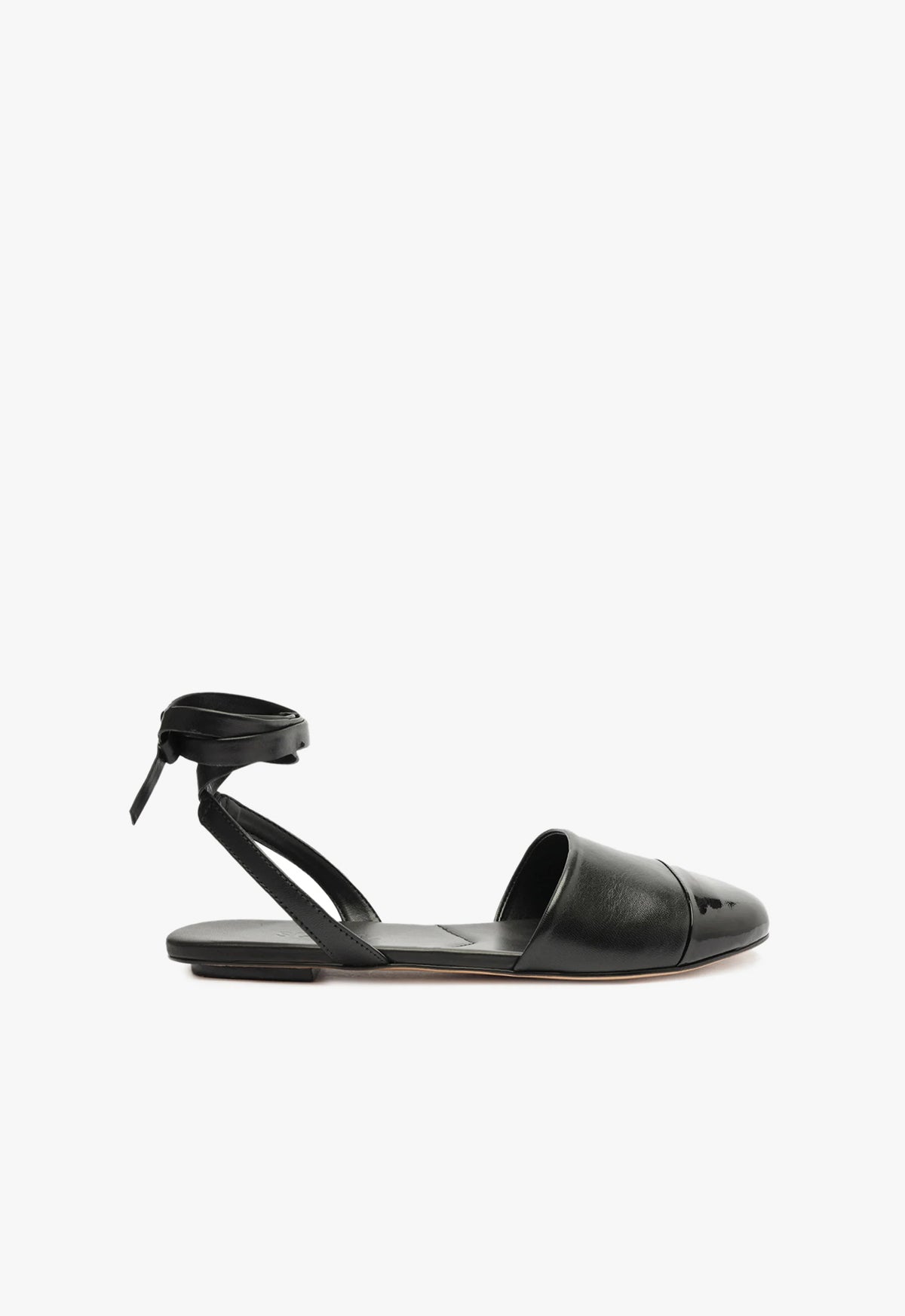 Ariel Leather Flat 5 Black Nappa Leather - Schutz Shoes