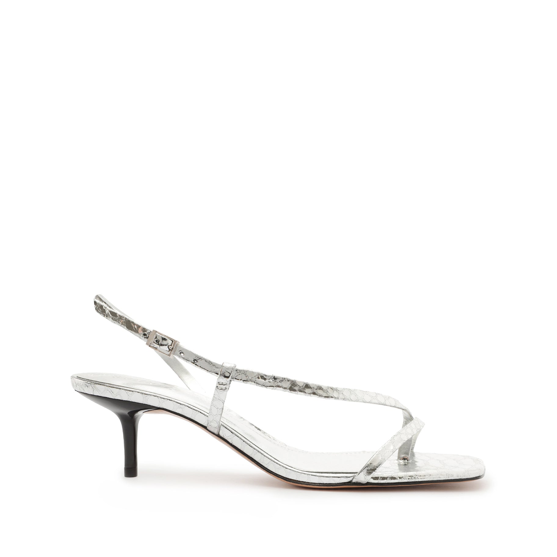 Heloise Metallic Leather Sandal Sandals FALL 23 5 Silver Metallic Leather - Schutz Shoes