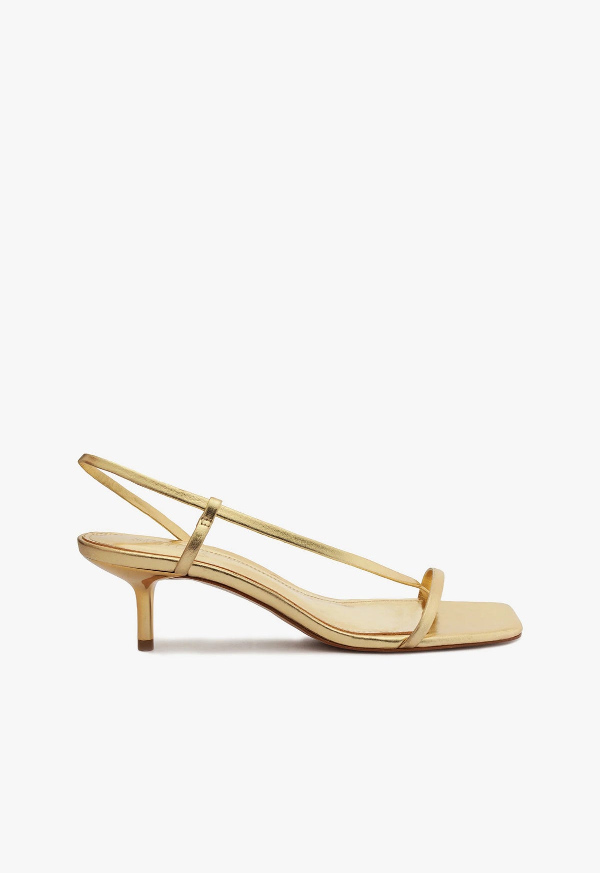 Heloise Metallic Leather Sandal Spring 25 5 Gold Metallic - Schutz Shoes