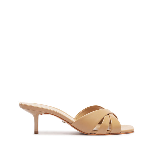 Keefa Mule Leather Sandal Sandals SPRING 24 5 Light Beige Nappa Leather - Schutz Shoes