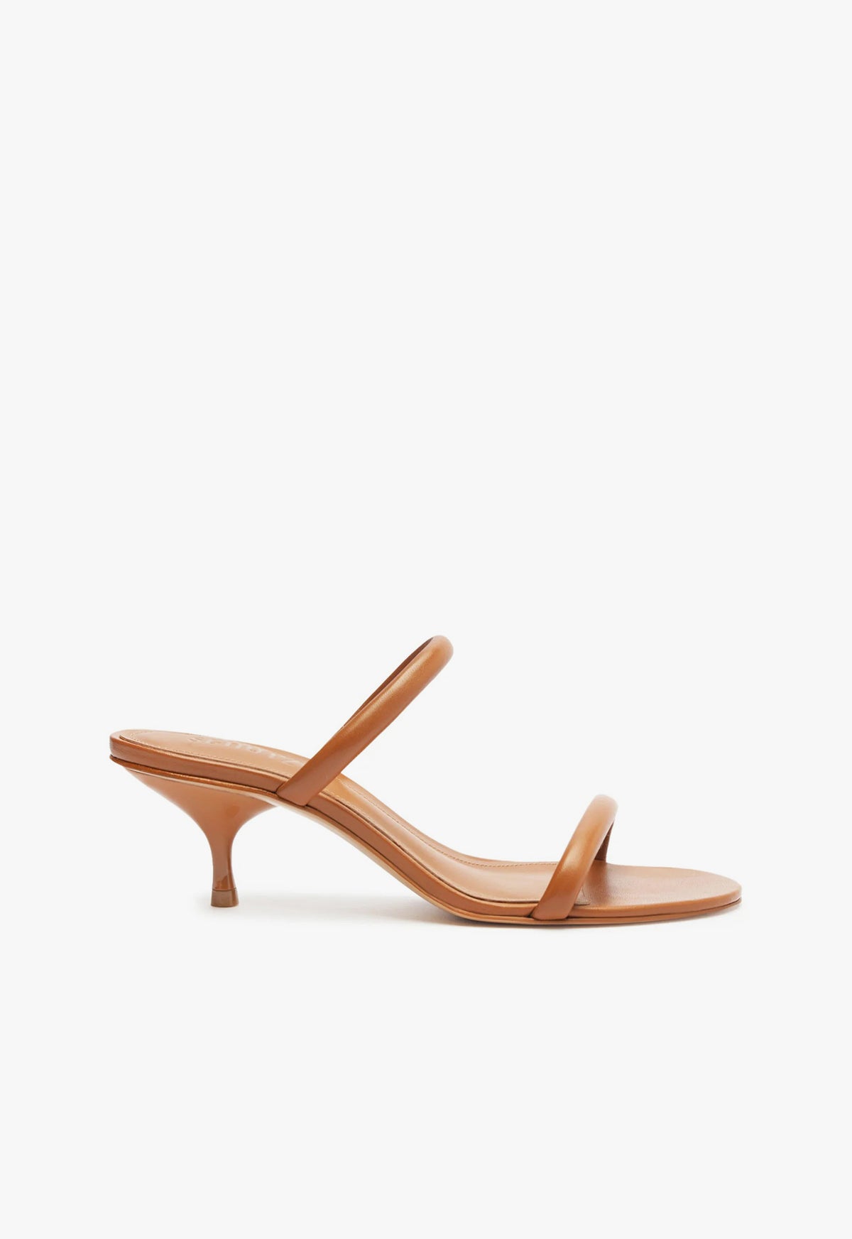 Taliah Mid Nappa Leather Sandal 5 Honey Peach Nappa Leather - Schutz Shoes