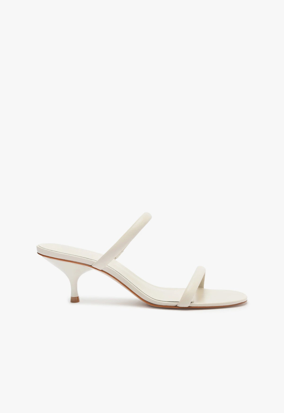 Taliah Mid Nappa Leather Sandal Sandals SPRING 24 5 Pearl Nappa Leather - Schutz Shoes