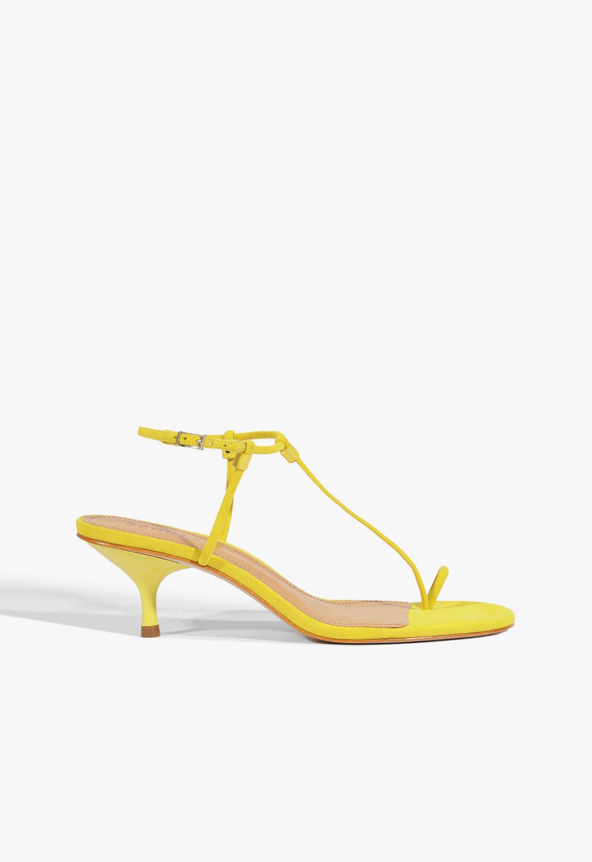 Elsha Kitten Suede Sandal Spring 25 5 Yellow Suede - Schutz Shoes