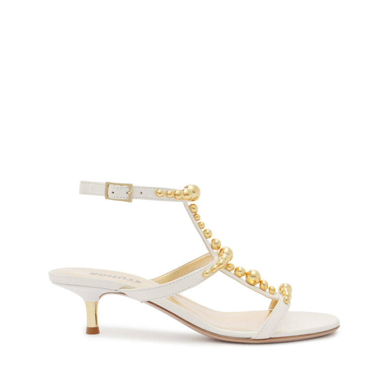 Arienne Leather Sandal Sandals Fall 23 5 White Nappa Leather - Schutz Shoes