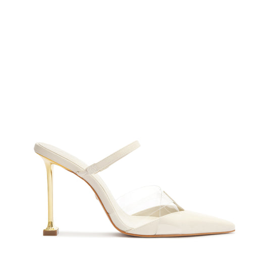 Tori Vinyl & Leather Pump High Summer 24 5 Pearl Atanado Prime Leather - Schutz Shoes