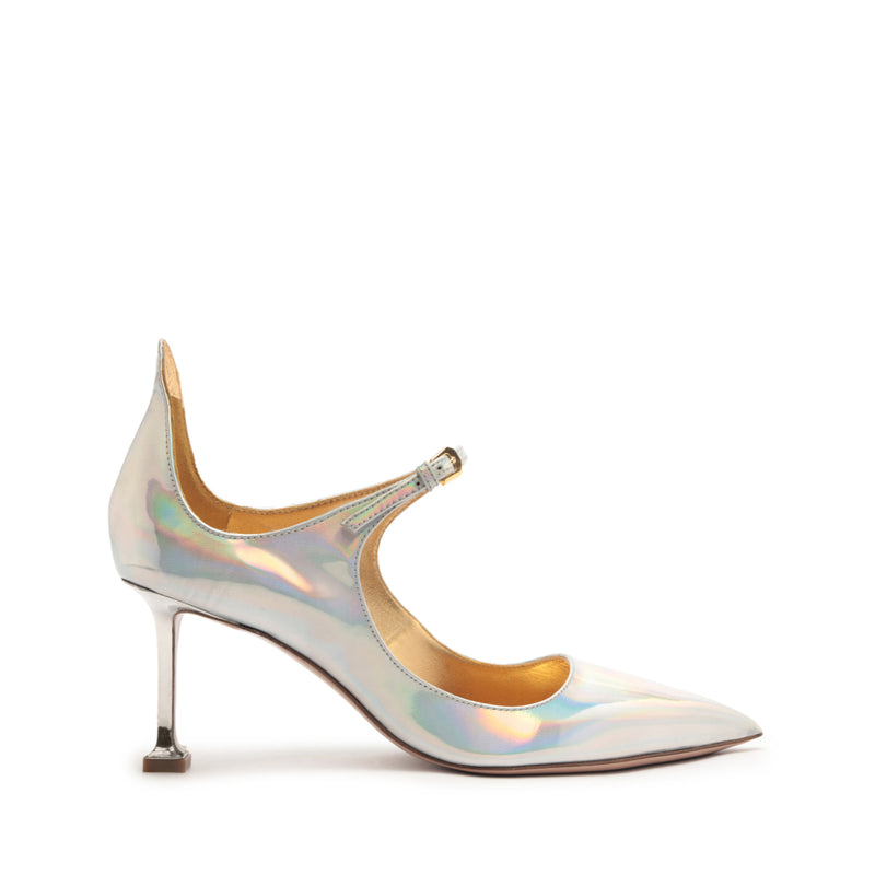 Elsa Pump Pumps Fall 23 5 Holographic Silver Specchio - Schutz Shoes