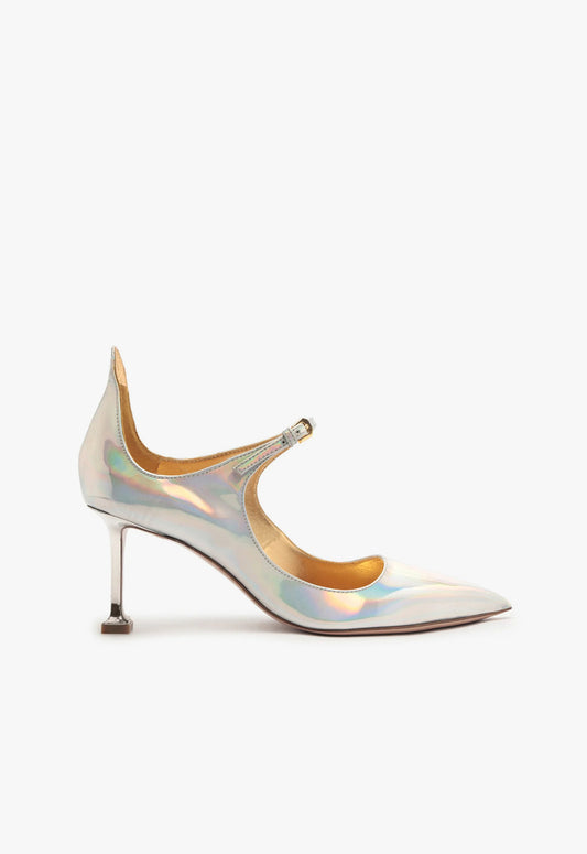 Elsa Pump Pumps FALL 23 5 Holographic Silver Specchio - Schutz Shoes