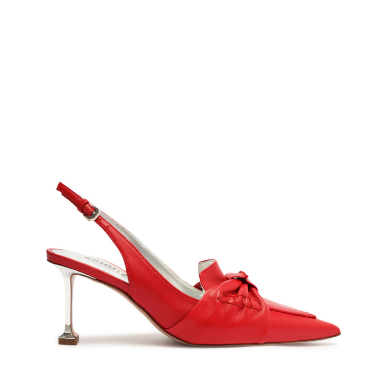 Fiorella Mid Leather Pump Pumps Fall 23 5 Red Nappa Leather - Schutz Shoes