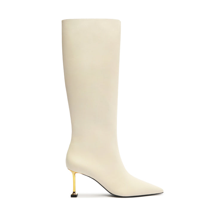 Firenze Up Boot Boots Fall 24 5 Pearl Atanado Leather - Schutz Shoes