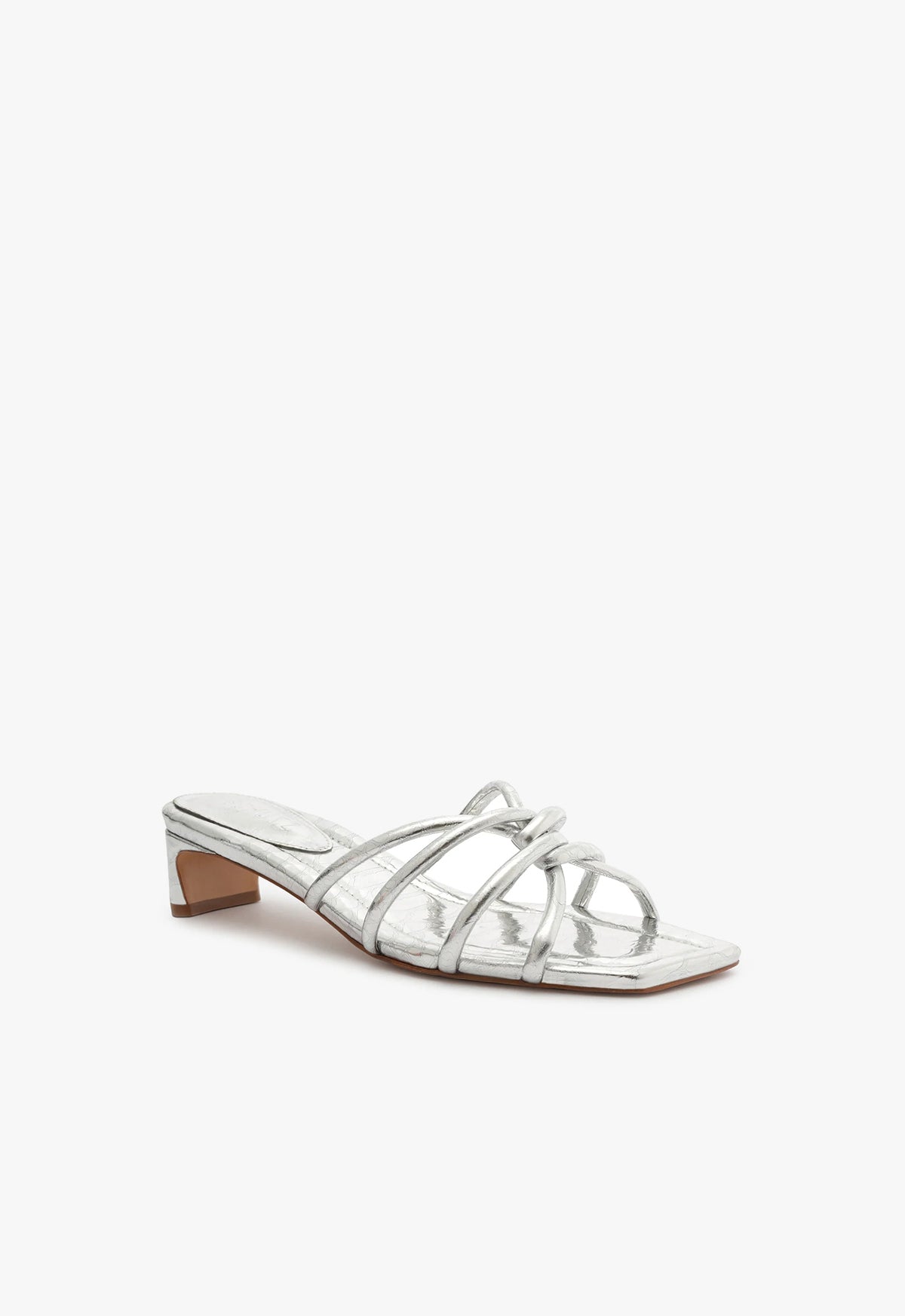 Rachel Mule Metallic Leather Sandal Sandals FALL 23    - Schutz Shoes