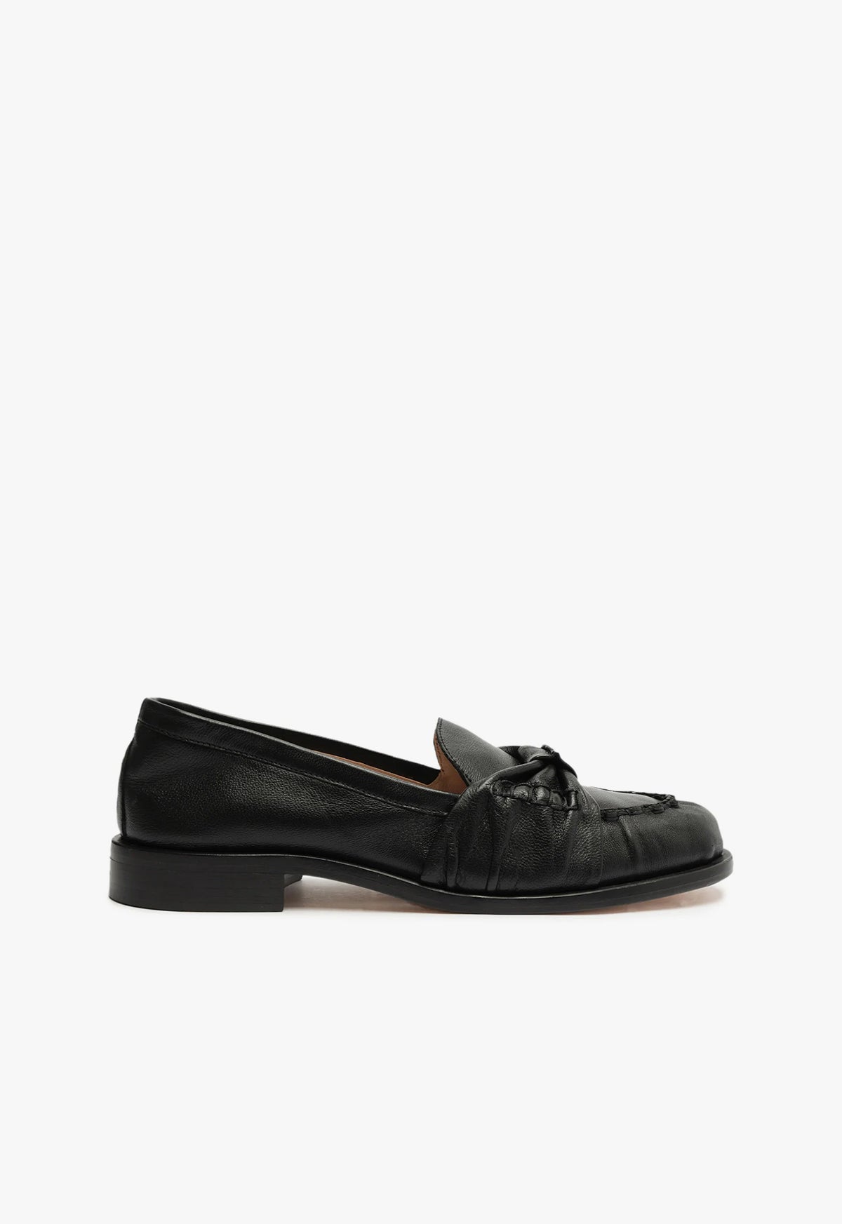 Luca Leather Flat 5 Black Nappa Leather - Schutz Shoes