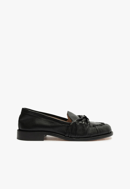 Luca Leather Flat WINTER 23 5 Black Nappa Leather - Schutz Shoes