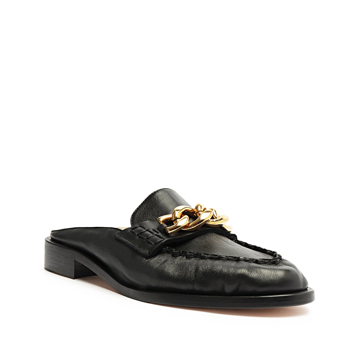 Luca Chain Leather Flat Flats Fall 23    - Schutz Shoes