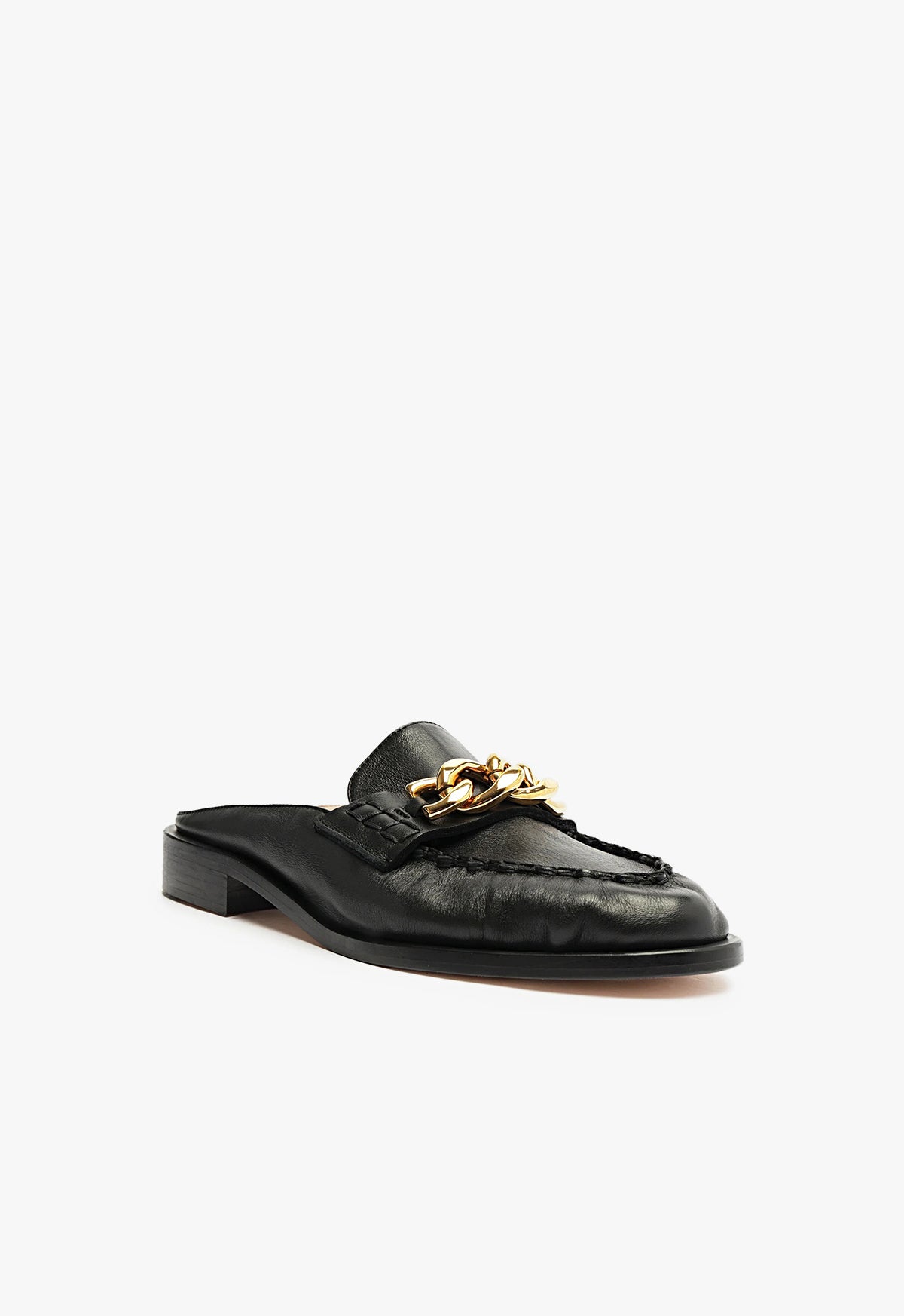 Luca Chain Leather Flat Flats WINTER 23    - Schutz Shoes