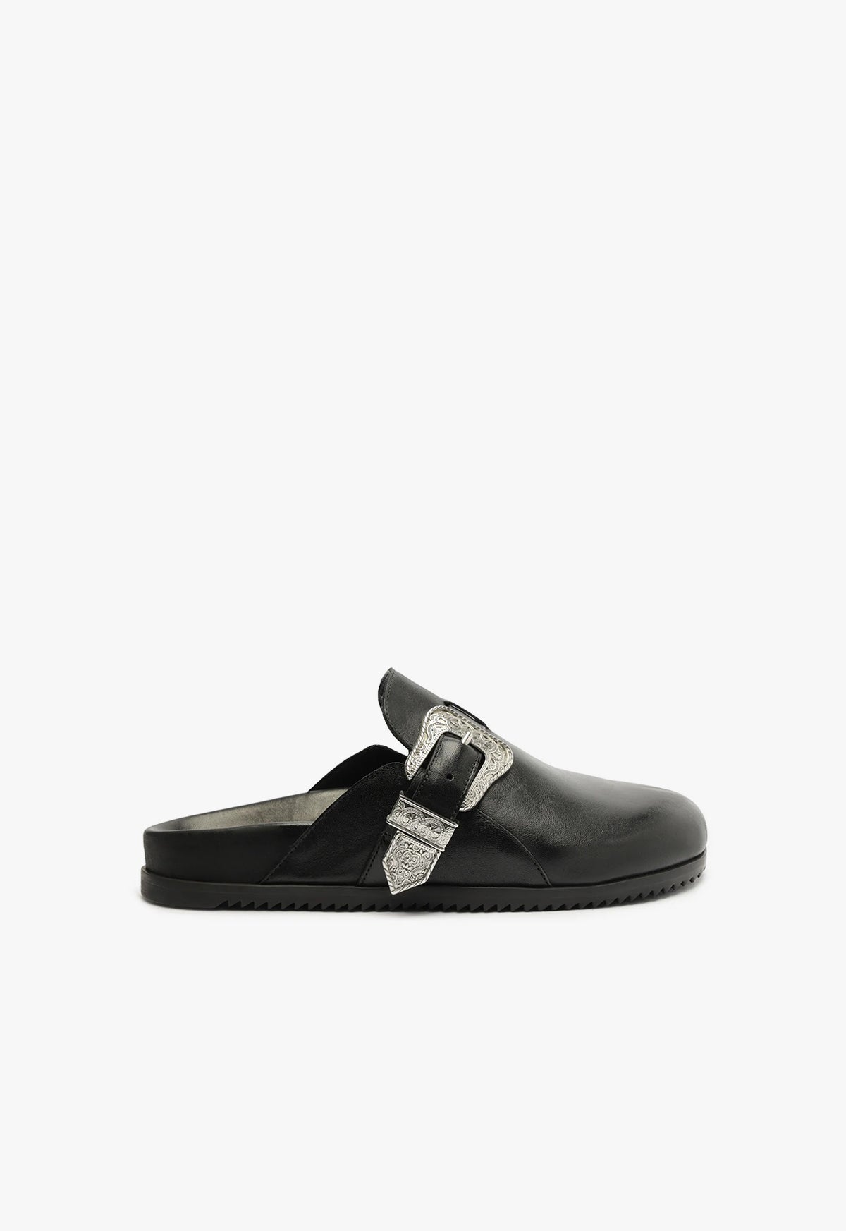 Grace Leather Flat FALL 23 5 Black Atanado Leather - Schutz Shoes