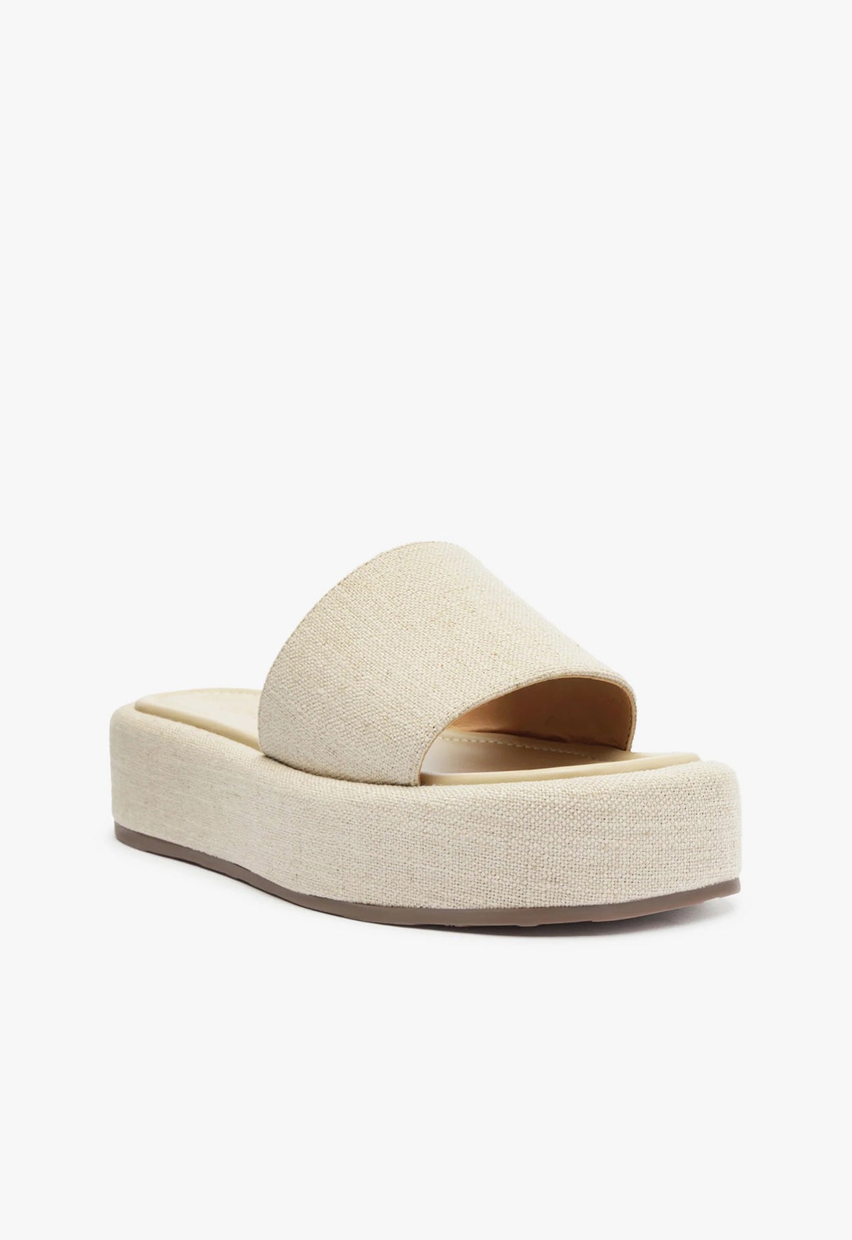 Yara Linen Flatform Flats SPRING 24 - Schutz Shoes