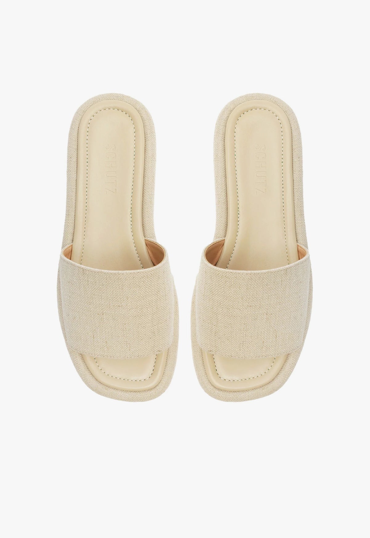 Yara Linen Flatform Flats SPRING 24 - Schutz Shoes