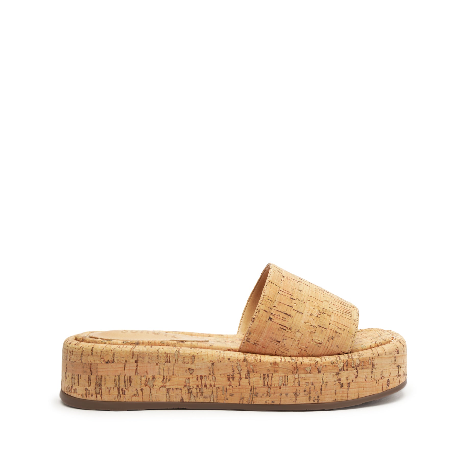 Yara Cork Sandal Flats SPRING 24 5 Natural Cork - Schutz Shoes