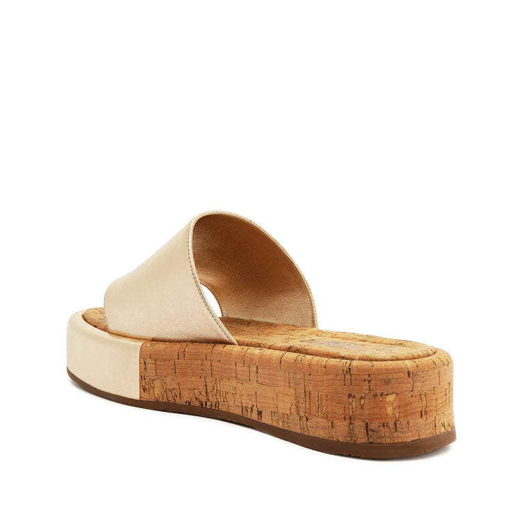 Yara Metallic Leather Sandal Flats High Summer 24    - Schutz Shoes