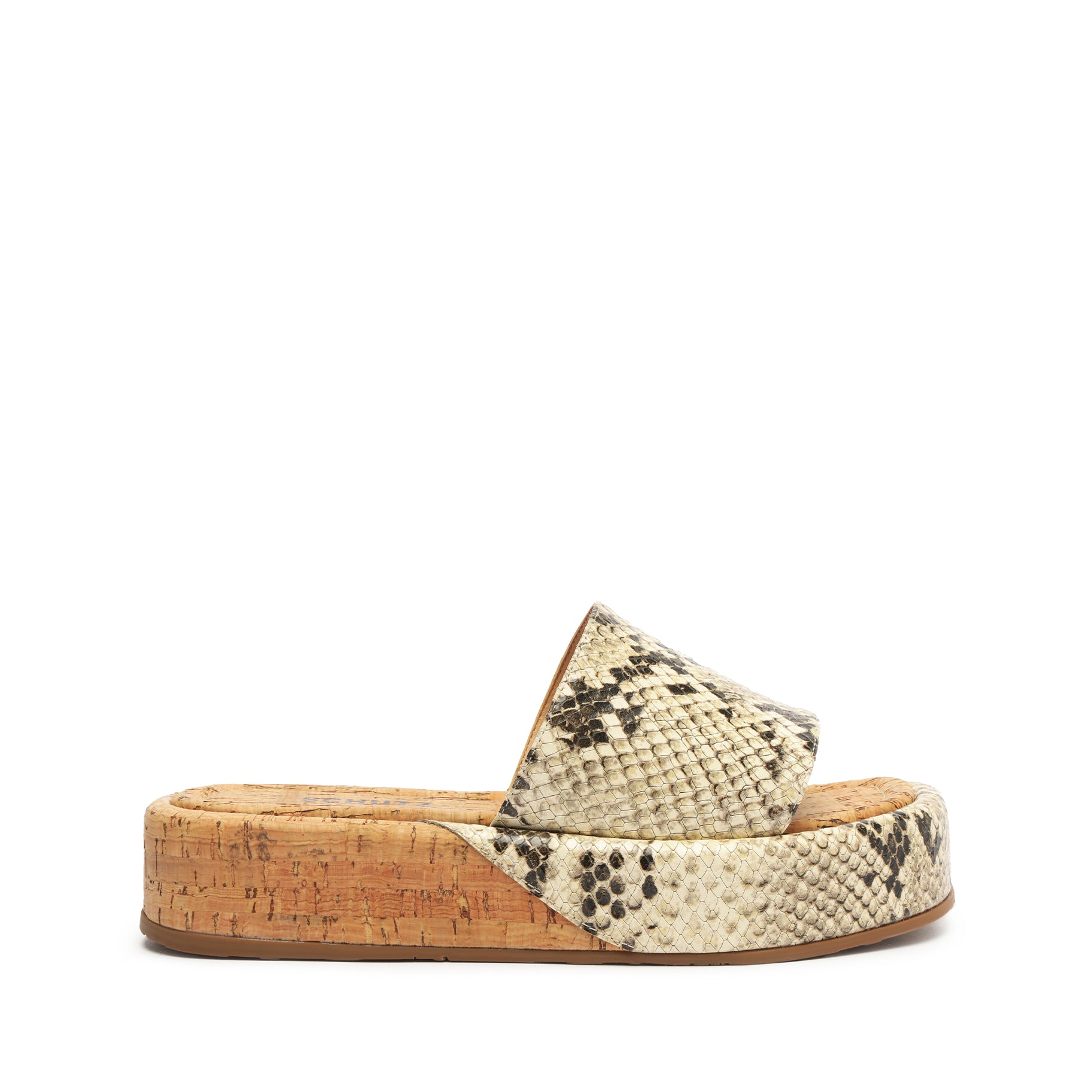 Yara Snake-Embossed Leather Sandal Flats High Summer 24 5 Snake Printed Leather - Schutz Shoes