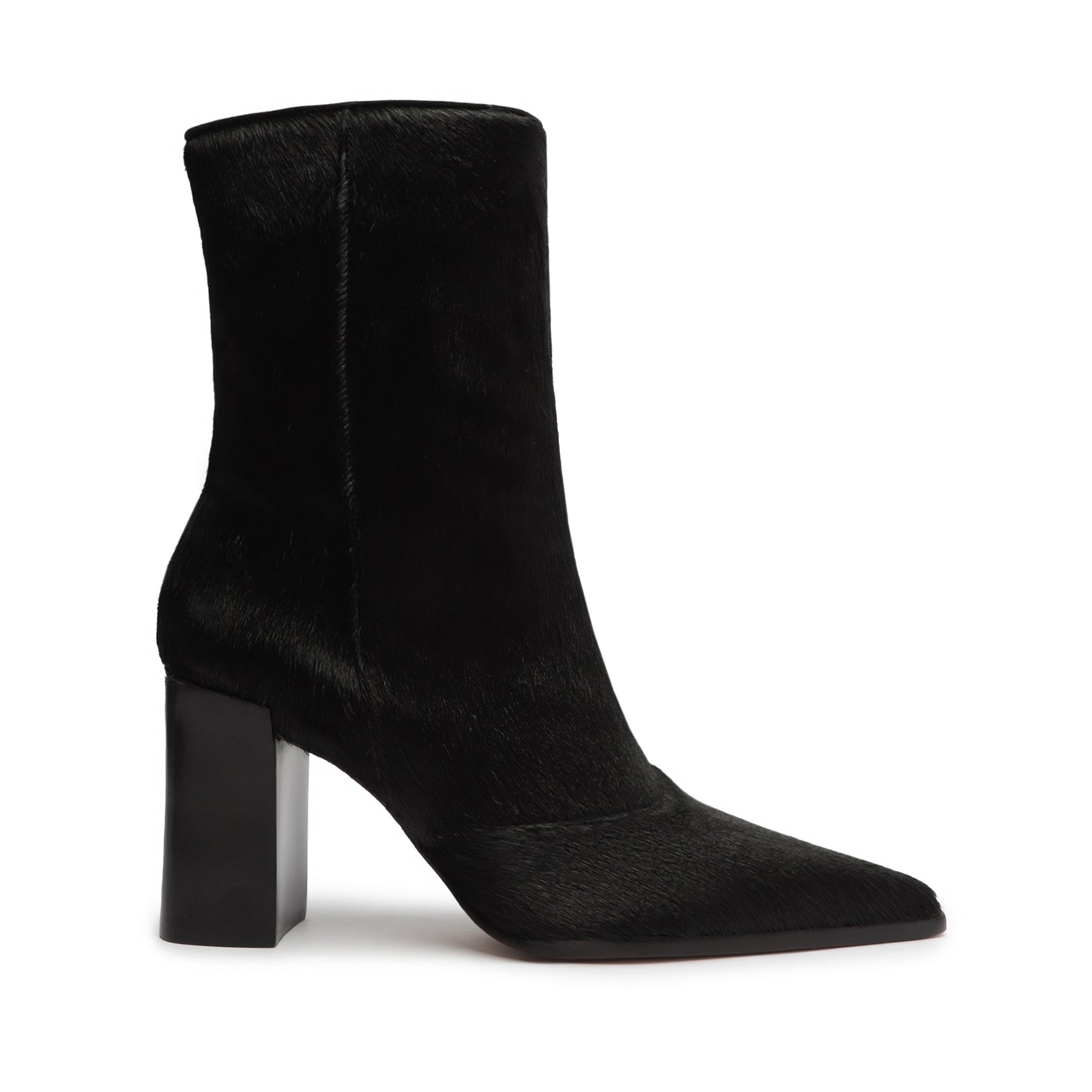 Raffaela Leather Bootie Booties FALL 23 5 Black Goat Suede - Schutz Shoes