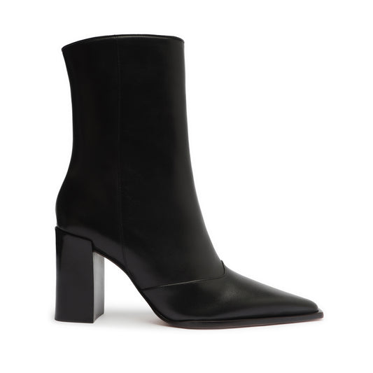 Raffaela Leather Bootie FALL 24 5 Black Atanado Leather - Schutz Shoes