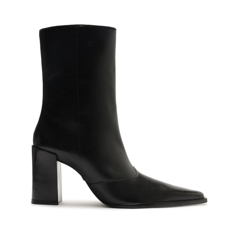 Raffaela Bootie Booties Fall 24 5 Black Leather - Schutz Shoes