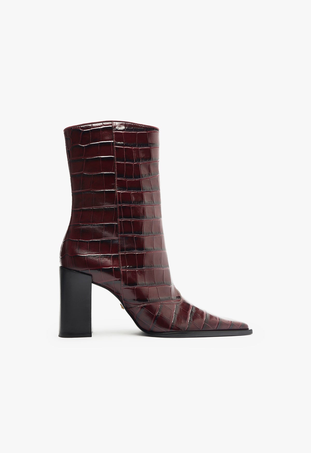Raffaela Bootie FALL 24 5 Cherry Wine Leather - Schutz Shoes