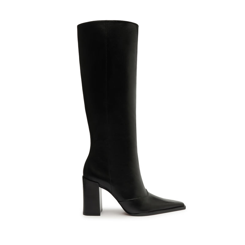 Raffaela Up  Leather Boot Boots FALL 24 5 Black Atanado Leather - Schutz Shoes