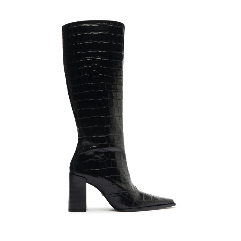 Raffaela Up Boot Boots Fall 24 5 Black Leather - Schutz Shoes