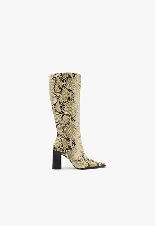 Raffaela Up Boot Boots Fall 24 5 Animal Print Leather - Schutz Shoes