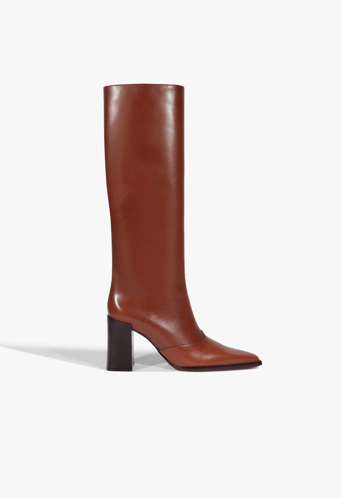 Raffaela Up Leather Boot 5 Warm Toffee Leather - Schutz Shoes