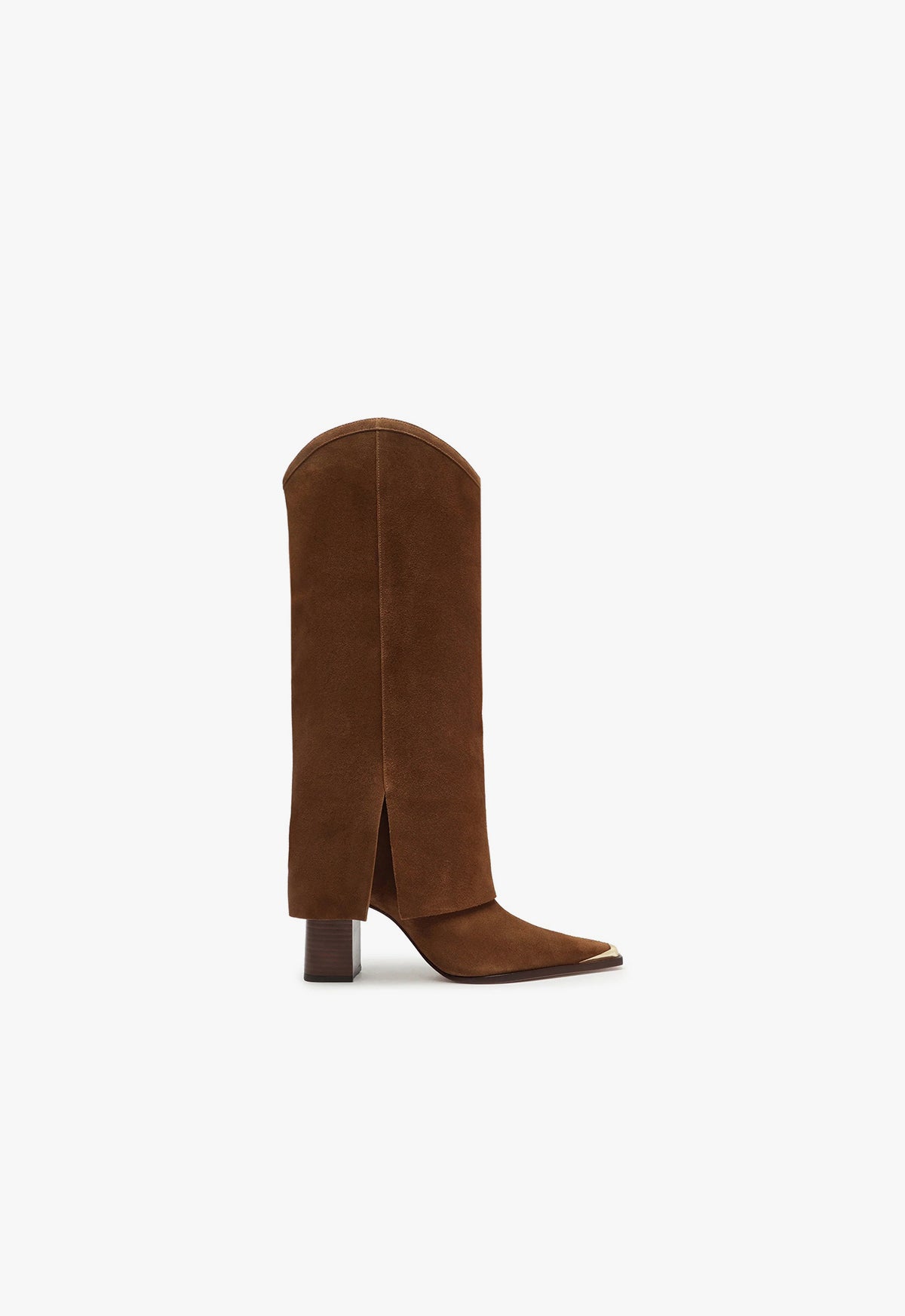 Raffaela Cloak Boot Boots Fall 24 5 Dark Caramel Suede - Schutz Shoes