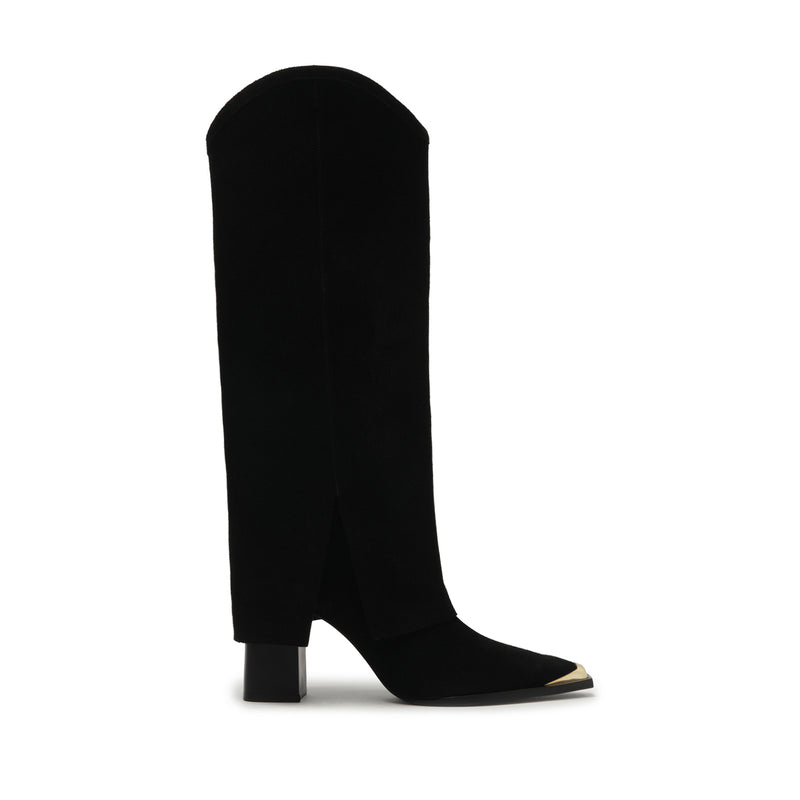 Raffaela Cloak Boot Boots Fall 24 5 Black Suede - Schutz Shoes