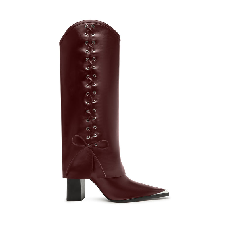 Raffaela Cloak Eyelets Boot Boots Fall 24 5 Brown Leather - Schutz Shoes