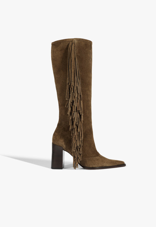 Raffaela Up West Suede Boot Fall 25 5 Pecan Brown Suede - Schutz Shoes