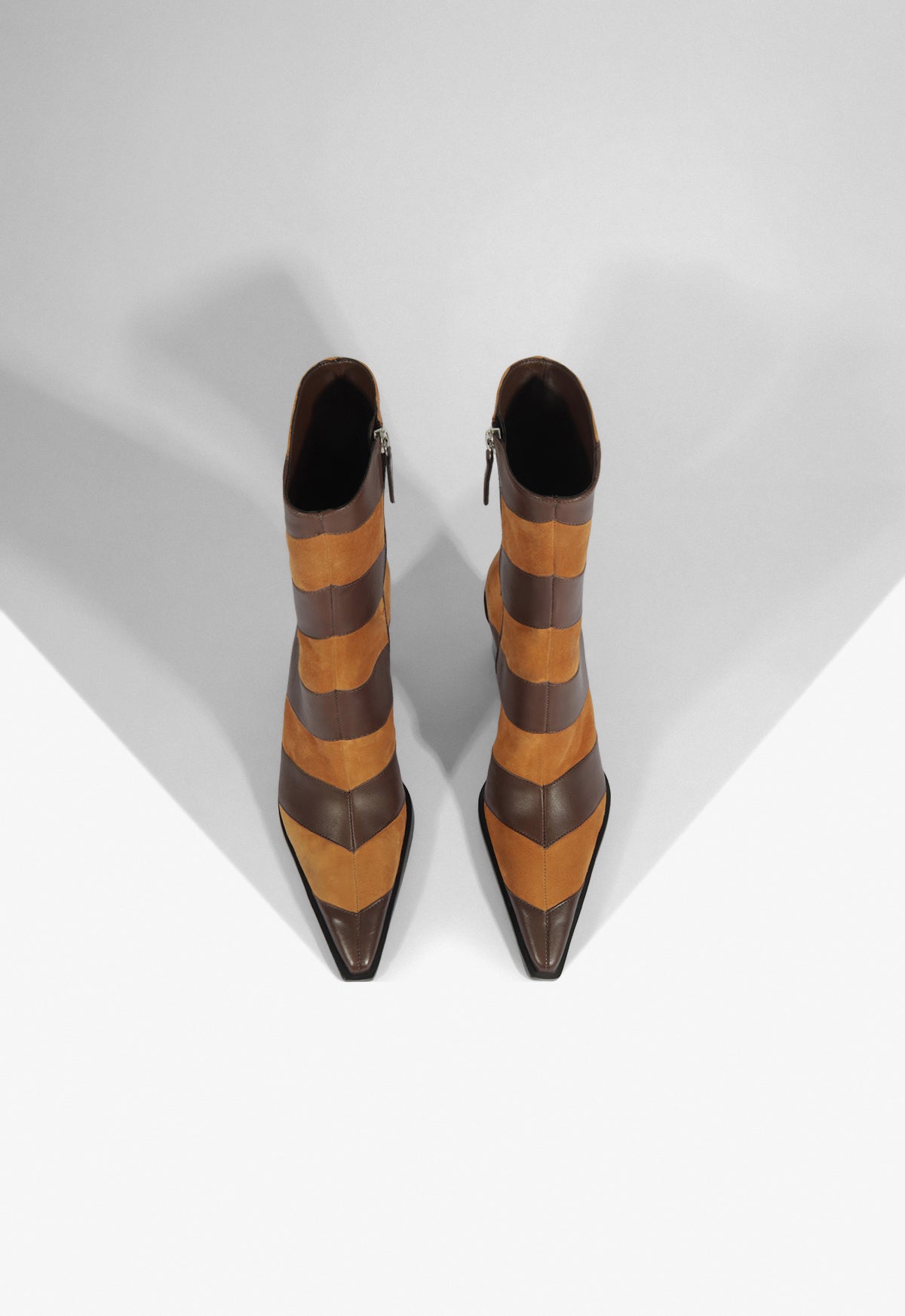 Raffaela Chevron Leather Boot Fall 25 - Schutz Shoes