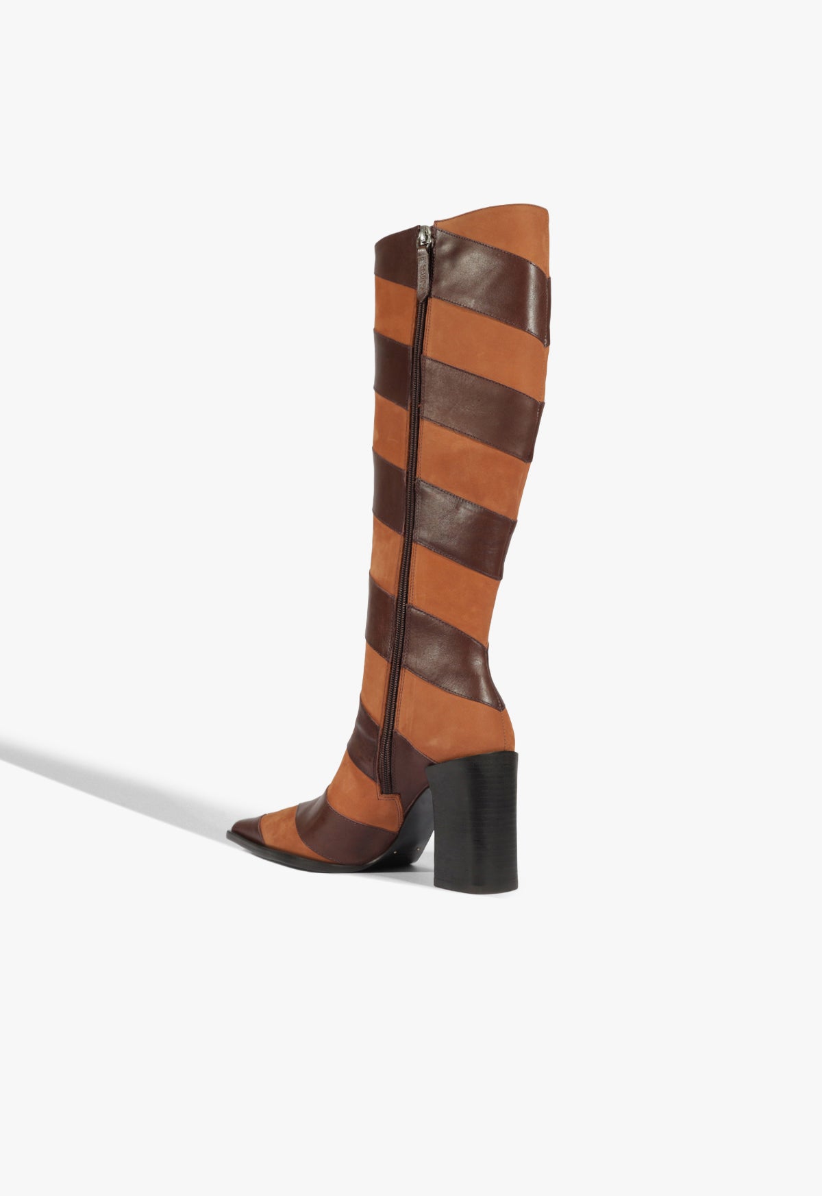 Raffaela Up Chevron Leather Boot Fall 25 - Schutz Shoes