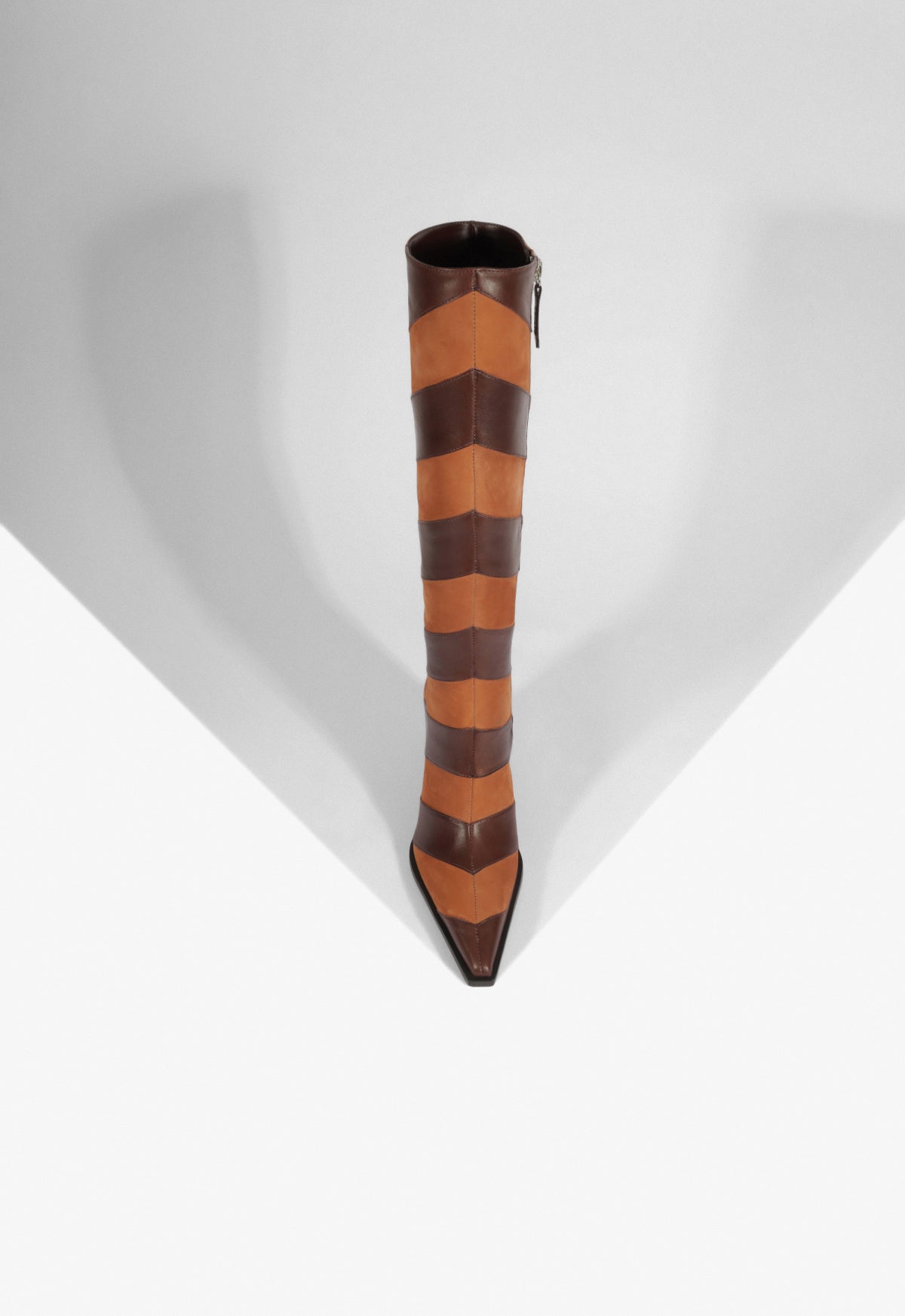 Raffaela Up Chevron Leather Boot Fall 25 - Schutz Shoes