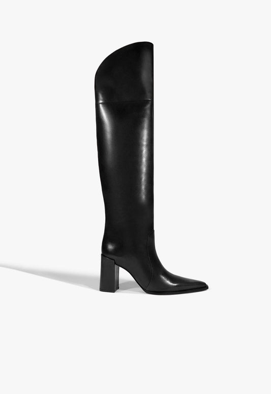 Raffaela OTK Leather Boot 5 Black Leather - Schutz Shoes