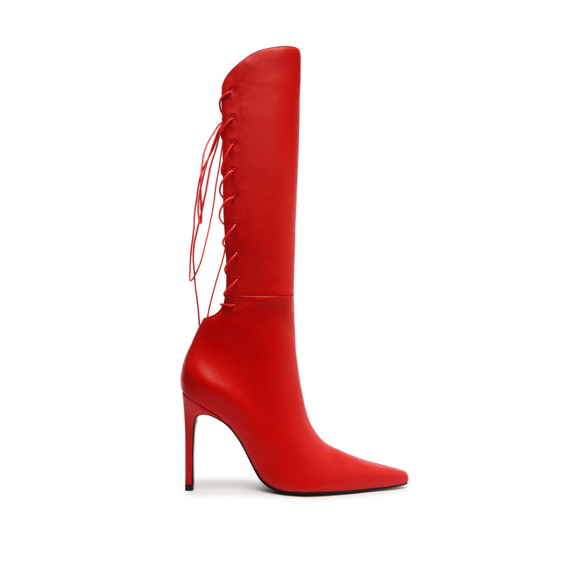 Gwen Boot Boots Fall 24 5 Flame Scarlet Nappa Leather - Schutz Shoes