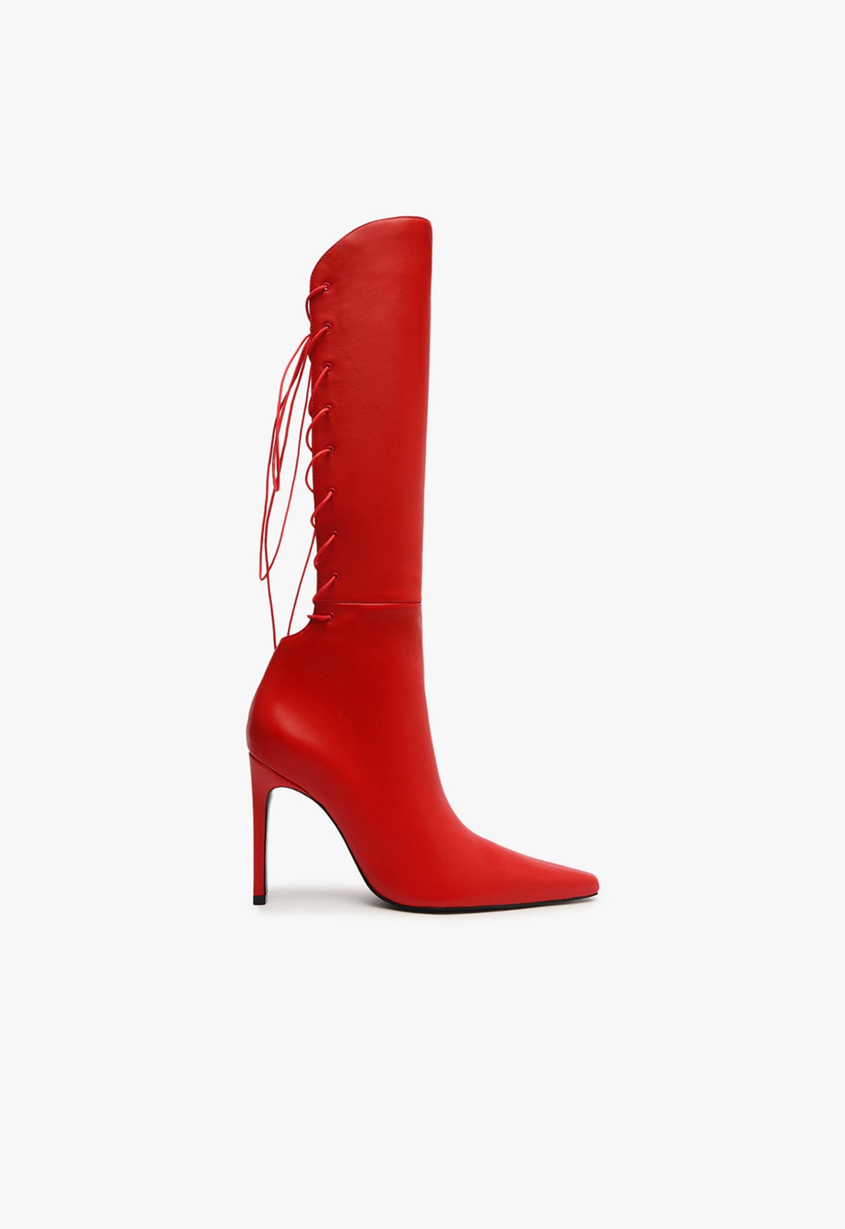 Gwen Boot Fall 24 5 Flame Scarlet Nappa Leather - Schutz Shoes