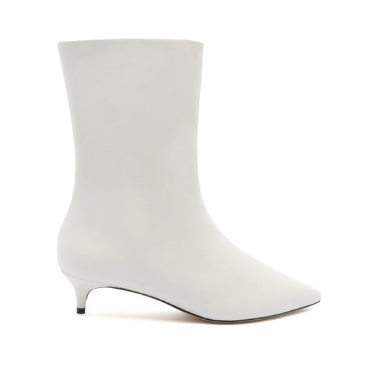 Gail Nappa Leather Bootie Booties FALL 23 5 White Nappa Leather - Schutz Shoes