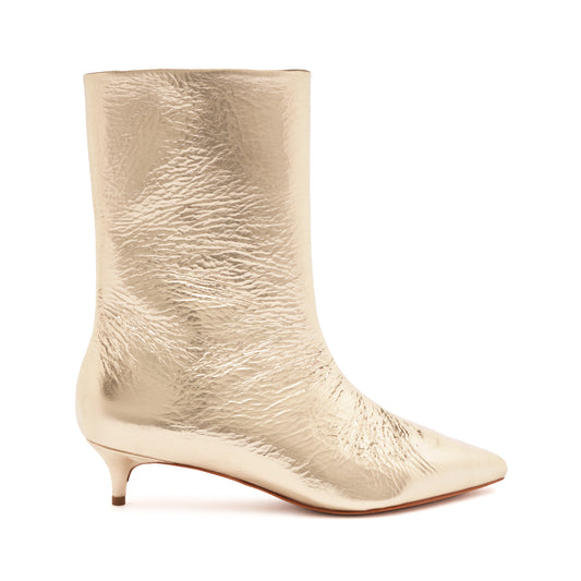 Gail Smashed Metallic Bootie Booties WINTER 23 5 Gold Smashed Metallic - Schutz Shoes