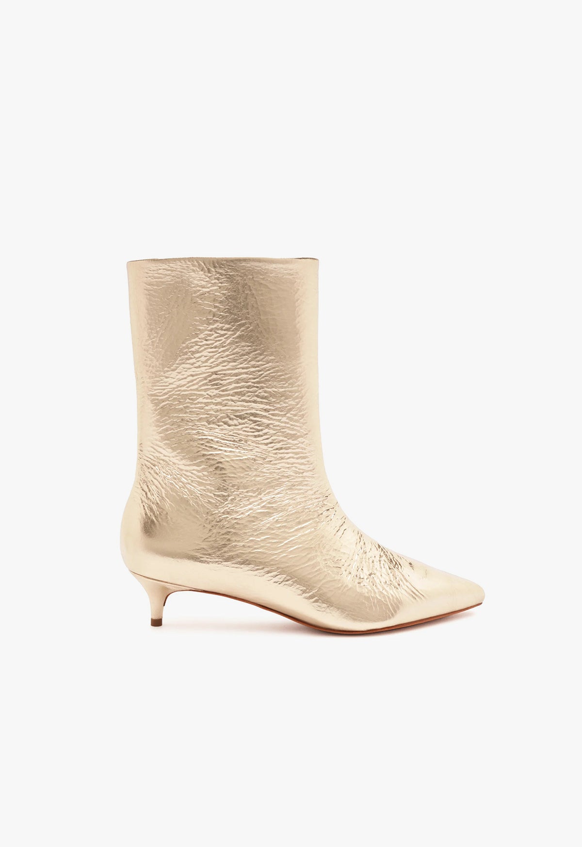 Metallic booties best sale