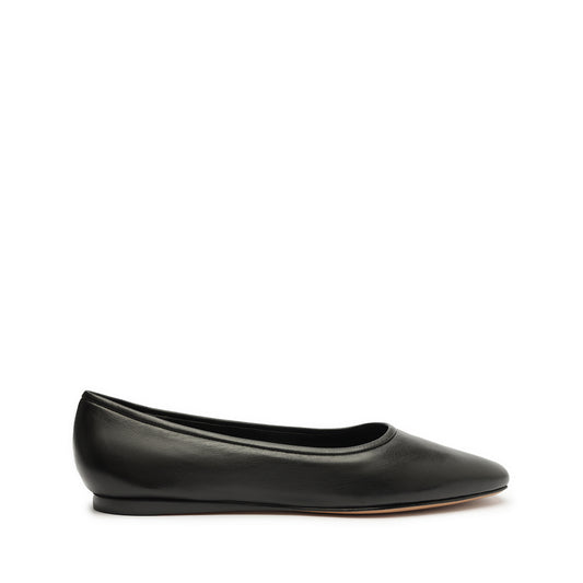 Vanessa Leather Flat 5 Black Calf Leather - Schutz Shoes