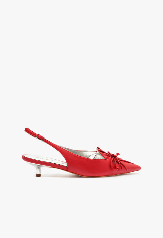 Zane Leather Pump WINTER 23 5 Red Nappa Leather - Schutz Shoes