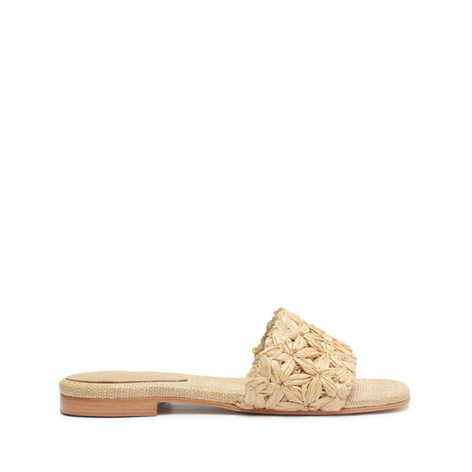 Ayla Flat Sandal Flats SUMMER 24 5 Beige Synthetic - Schutz Shoes