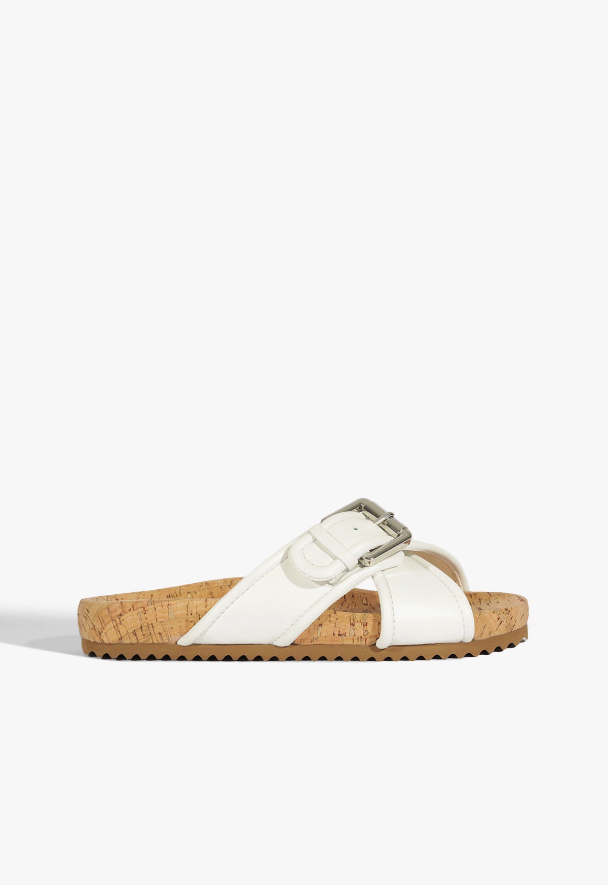 Nairobi Sporty Leather Sandal Flats Spring 25 5 White Leather - Schutz Shoes