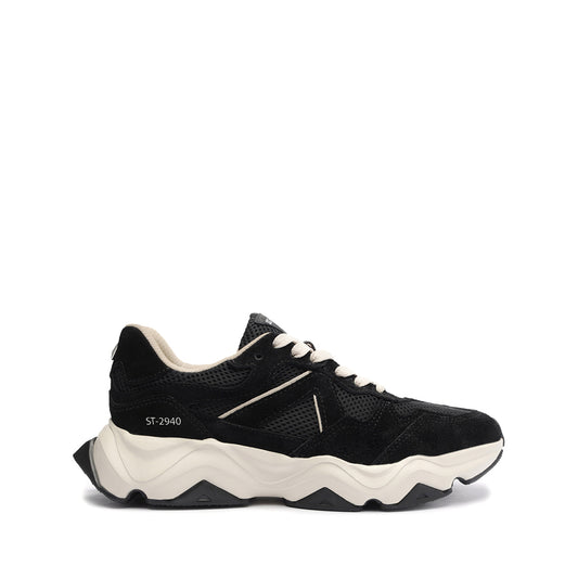 ST-2940 Suede Sneaker Sneakers SPRING 24 5 Black Suede - Schutz Shoes